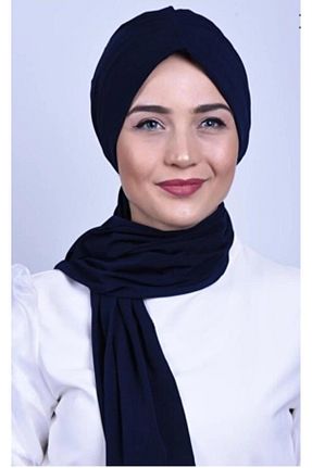 روسری سرمه ای پنبه پلی استر Moda Asse - کد 860460676