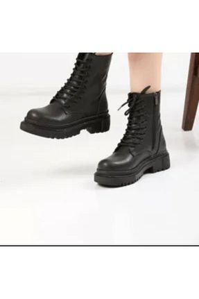 چکمه مشکی زنانه چرم مصنوعی MEYRA - کد 860256919