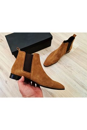 بوت / نیم بوت قهوه ای مردانه چرم خالص Özel Yapım - کد 88496210
