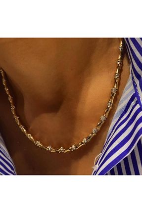 گردنبند استیل ( فولاد ) طلائی زنانه استیل (فولاد) Bubbleatelier - کد 860391499