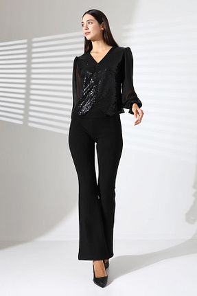 پیراهن مشکی زنانه سایز بزرگ Mois Atelier - کد 860405523