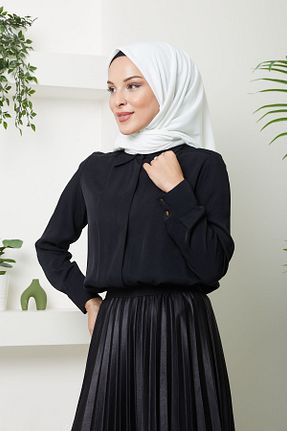 روسری سفید کرپ ساتن ابریشم Golden Rose - کد 860235580
