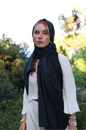 شال مشکی زنانه پنبه ای Mihrie - کد 860352101