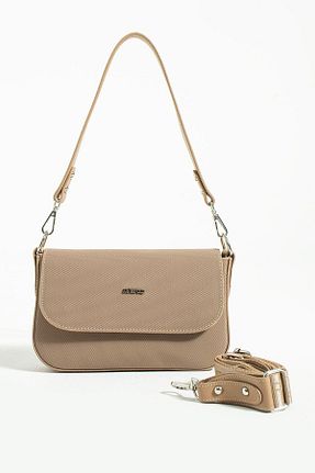 کیف دوشی بژ زنانه چرم مصنوعی Just Polo - کد 860368714