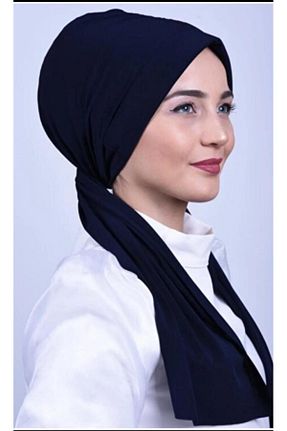 روسری سرمه ای پنبه پلی استر Moda Asse - کد 860460676