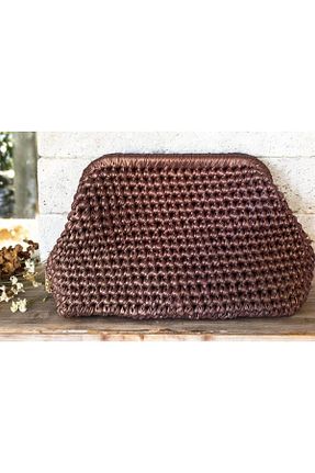 کیف پورتفوی و کلاچ قهوه ای زنانه پارچه ای crafttatelier - کد 860454523