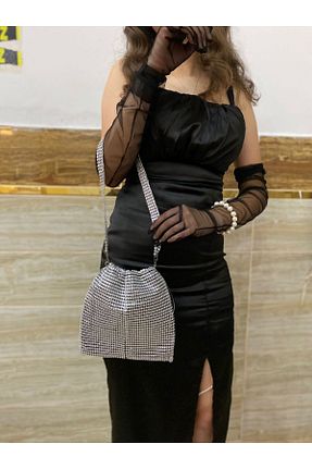 کیف مجلسی طوسی زنانه پارچه ای SmY Bag - کد 860539544