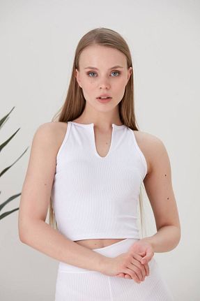 ست بالاتنه و پائین تنه سفید زنانه بافت Vivabutik - کد 860495499