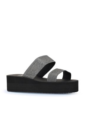 دمپائی طوسی زنانه چرم خالص Bueno Shoes - کد 854838407