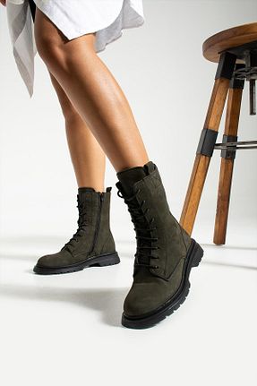 بوت / نیم بوت سبز زنانه چرم خالص Hammer Jack - کد 764853547
