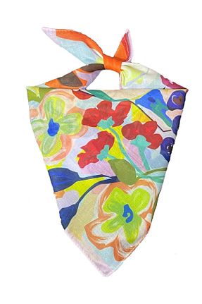 دستمال گردن رنگی زنانه پنبه ای Stella Eşarp - کد 860902583