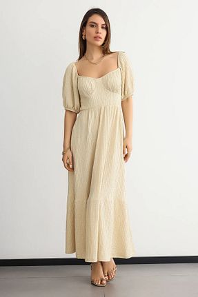 لباس بژ زنانه بافت Hiccup - کد 854529348