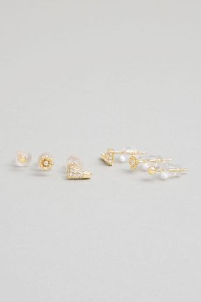 گوشواره نقره زرد زنانه 925 عیار So Chic - کد 840202141