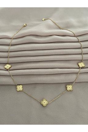 گردنبند استیل ( فولاد ) طلائی زنانه استیل (فولاد) HELEN - کد 860940378