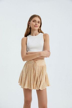 دامن بژ زنانه پارچه Hiccup - کد 854151739