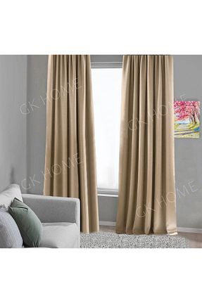پرده زمینه بژ پلی استر Pierre Cardin - کد 860828806