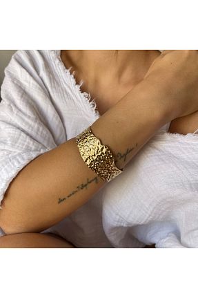 دستبند استیل (فولاد) طلائی استیل (فولاد) ORFE JEWELRY - کد 860464663