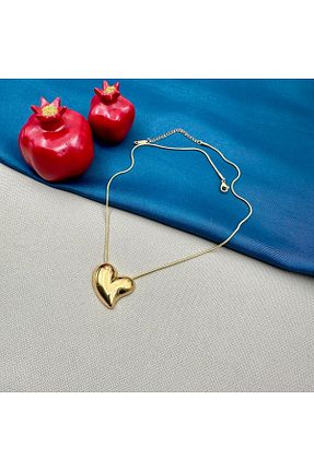 گردنبند استیل ( فولاد ) طلائی زنانه استیل ضد زنگ Opia Takı & Aksesuar - کد 860562557