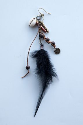 گوشواره جواهر مشکی سنگ طبیعی Lila Rosa - کد 860681918