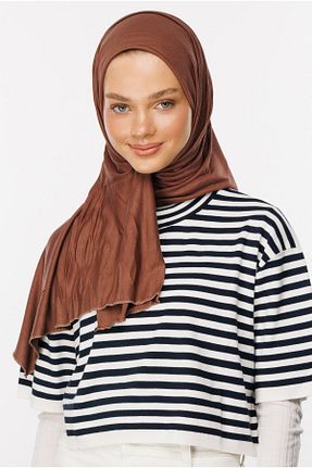 شال قهوه ای زنانه پنبه ای Mooncorn - کد 860667549