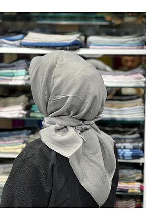 روسری طوسی İpek Tivil PİRAMİT - کد 860684396