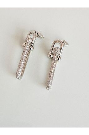 گوشواره جواهر زیرکن DEVİ fashion - کد 860269837