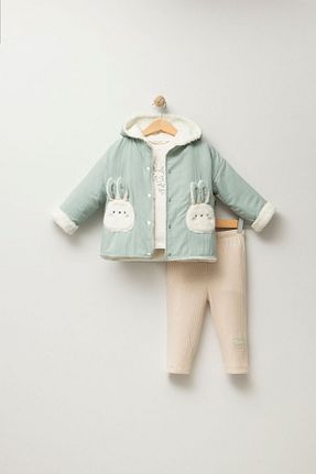 ست نوزادی سبز بچه گانه پنبه ای Jikko Baby - کد 860708257