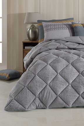 ست لحاف و روکش لحاف و روکش بالش دو نفره طوسی 195 x 215 Otelonia - کد 860732514