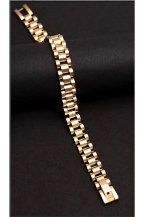 دستبند استیل (فولاد) طلائی زنانه استیل (فولاد) bellss accessory - کد 860799086
