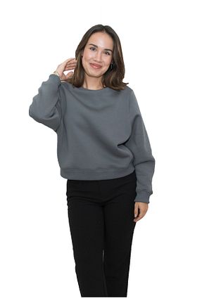 سوئیشرت طوسی زنانه ساده BONUS HILL - کد 860811182