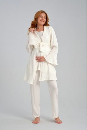 ست لباس راحتی بارداری نباتی زنانه پنبه ای Rimel Homewear - کد 860614673