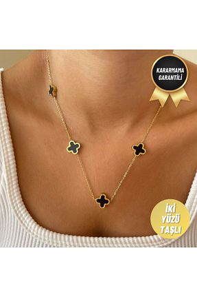 گردنبند استیل ( فولاد ) طلائی زنانه استیل ضد زنگ nerora - کد 860520920
