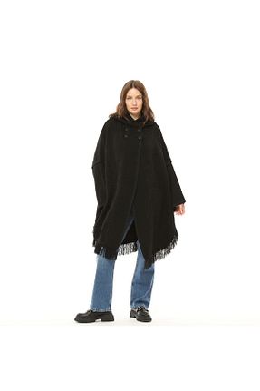 پانچو مشکی زنانه MODASEMİN - کد 860549561