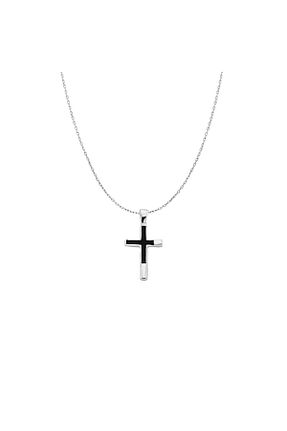 گردنبند نقره طوسی زنانه 925 عیار Metay Silver - کد 860622326
