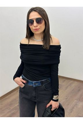 بلوز مشکی زنانه ساده Gonca İzmit - کد 860626836