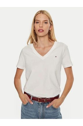 تیشرت طلائی زنانه رگولار Tommy Hilfiger - کد 860666573