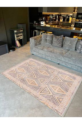 فرش بژ قابل شستشو Rugs Modern Halı - کد 860701982