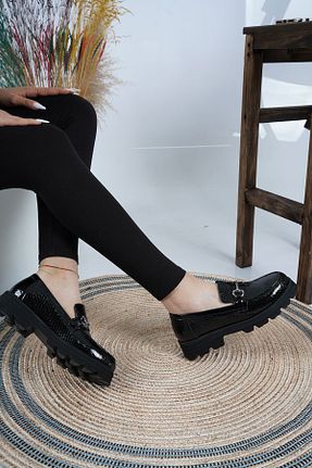 کفش کژوال مشکی زنانه چرم لاکی Osso - کد 389322488