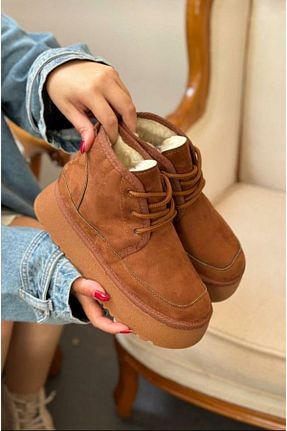 بوت / نیم بوت قهوه ای زنانه پشمی DADWOLF - کد 858251495