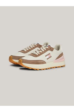 کفش اسنیکر خاکی زنانه بند دار Tommy Hilfiger - کد 860687364