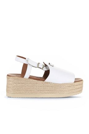 صندل سفید زنانه پاشنه پر Bueno Shoes - کد 289104309
