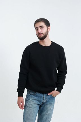 سوئیشرت مشکی مردانه ساده TKT - کد 860600839