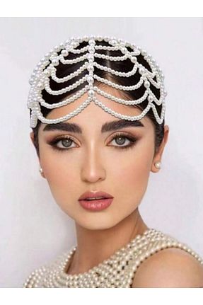 تاج سفید زنانه مروارید SHİNELİZE - کد 860613680