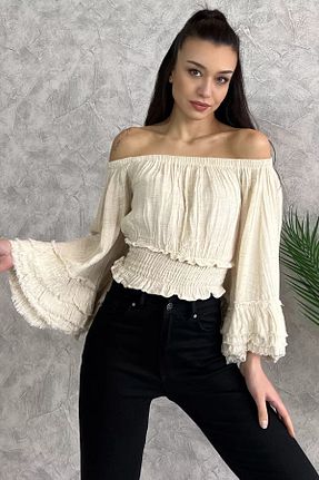 بلوز نباتی زنانه ساده GÜLSELİ - کد 860664481