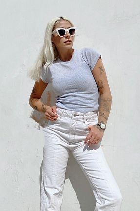 بلوز طوسی زنانه ساده Swist - کد 91019320