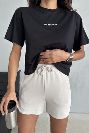 شلوارک و برمودا بژ زنانه سوپر فاق بلند CurcunaShop - کد 860741995