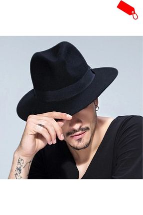 کلاه مشکی زنانه نمد TanOzel - کد 860741696