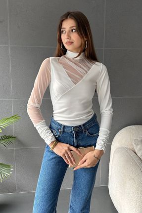 بلوز سفید زنانه ساده Fav Style - کد 860741147