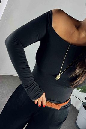 بلوز مشکی زنانه ساده Butik Gardrop - کد 860663450