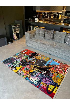 فرش رنگی قابل شستشو Rugs Modern Halı - کد 860660600